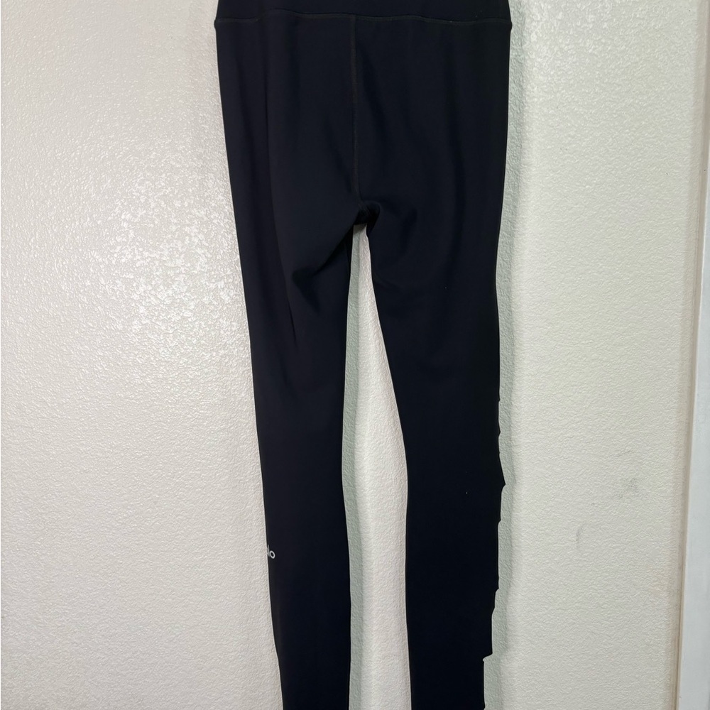 Alo Yoga High-Waist Ripped Warrior Leggings black Yoga Core Streetwear XS - Picture 4 of 12